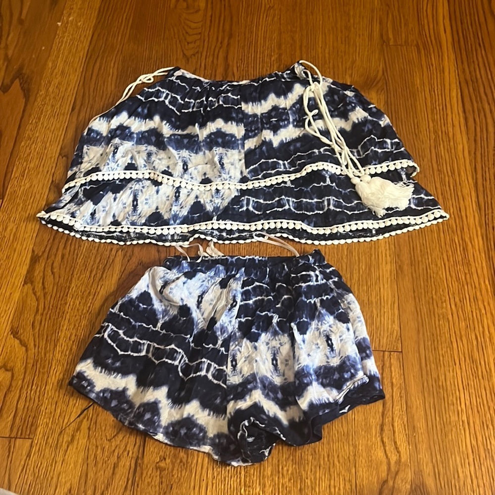 Vintage Havana Girl’s Blue Tie Dye Set Size S